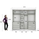 Ver imagem 4 de Guarda Roupa Casal com Espelho 2 Portas 8 Gavetas Geom Plus Novo Horizonte