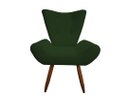 Ver imagem 2 de Kit 2 Poltronas Decorativa Emilia Suede Verde Pés Madeira Mz Decor