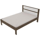 Ver imagem 2 de Cama Casalcm8005 e 2 Mesas de Cabeceira Az1016 Qt3 Nogal Branco Tecno Mobili