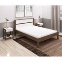 Ver mais imagens de Cama Casalcm8005 e 2 Mesas de Cabeceira Az1016 Qt3 Nogal Branco Tecno Mobili