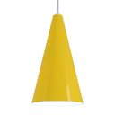 Ver imagem 3 de Pendente Cone Luminária Lustre Alumínio Amarelo