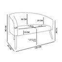 Ver imagem 3 de Kit 1 Namoradeira E 2 Poltronas Base Madeira A05 Cinza