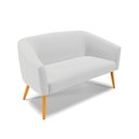 Ver imagem 7 de Kit 1 Namoradeira E 2 Poltronas Base Madeira A05 Cinza