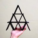 Ver imagem 4 de Castelo De Cartas 20 cm de altura / Estatueta Decorativa Baralho, Enfeite - Toque 3D:Preto