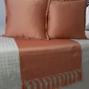 Ver imagem 4 de Peseira Cama King Queen 2,50x0,43 Marrom 2 Capas de Almofada Jacquard 40x40