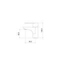 Ver imagem 2 de Misturador Monocomando Para Banheiro Balcão 2875 Minimal Advance Meber Metais