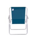 Ver imagem 3 de Kit 4 Cadeira Praia Alta Alumínio Conforto 120 Kg Azul Mor