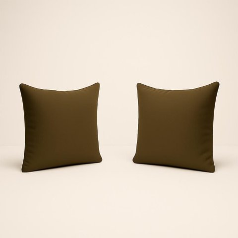 Kit 2 Almofada 42cm Decorativa Suede Fofinha Sofá e Cadeira Cor:marrom