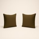 Ver imagem 1 de Kit 2 Almofada 42cm Decorativa Suede Fofinha Sofá e Cadeira Cor:marrom