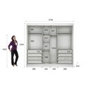 Ver imagem 4 de Guarda Roupa Casal 2 Portas 8 Gavetas Geom Plus Novo Horizonte