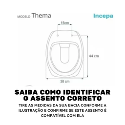 Assento Sanitário Soft Closethema Branco Incepa Original - 7