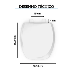 Assento Sanitário Soft Closethema Branco Incepa Original - 6