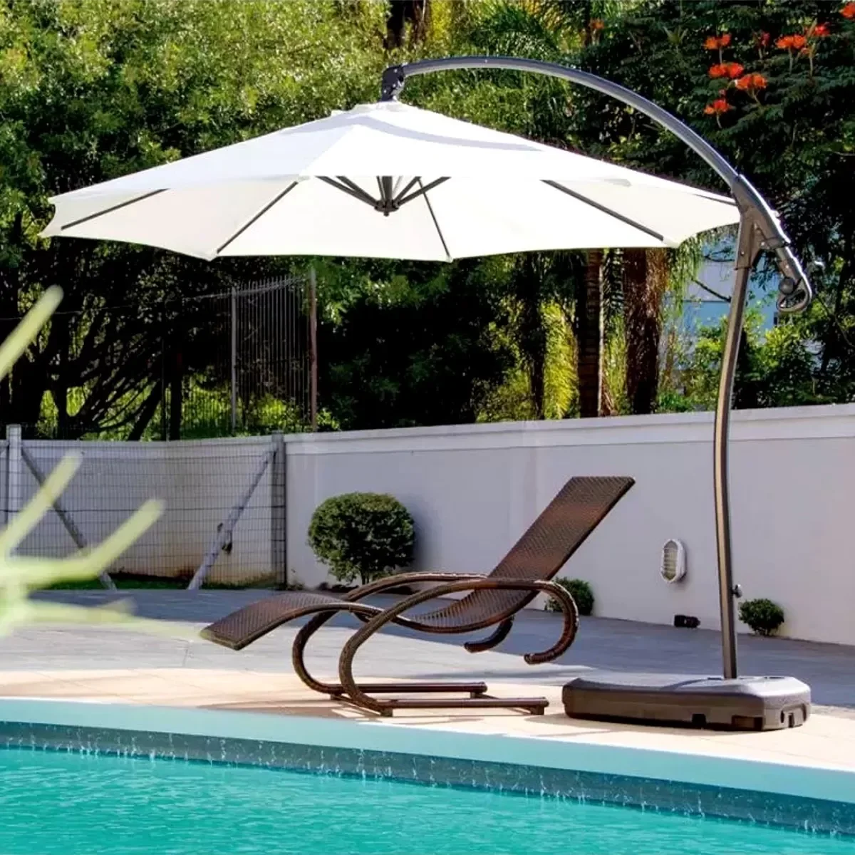 Ombrelone Mor Dubai 2,90m com Base Ref.409162 - Bege - 9