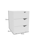 Ver imagem 4 de Mesa de Cabeceira Porto 3 Gavetas Branco - Politorno
