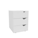 Ver imagem 1 de Mesa de Cabeceira Porto 3 Gavetas Branco - Politorno