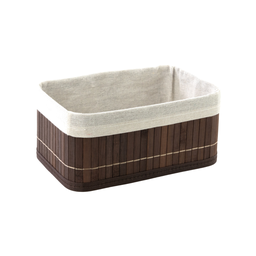 Cesto Organizador Dobravel Bambu Escuro 23x15x10 Mimo Style - 1
