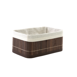 Cesto Organizador Dobravel Bambu Escuro 23x15x10 Mimo Style - 5