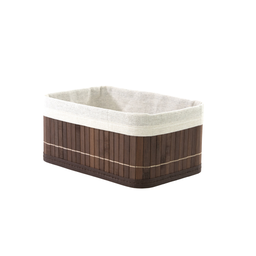 Cesto Organizador Dobravel Bambu Escuro 23x15x10 Mimo Style - 4
