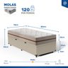 Cama Box Baú com Colchão de Molas Ensacadas Classic Pocket Solteiro 78cm - 4