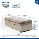 Ver imagem 4 de Cama Box Baú com Colchão de Molas Ensacadas Classic Pocket Solteiro 78cm