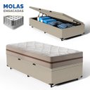 Ver imagem 2 de Cama Box Baú com Colchão de Molas Ensacadas Classic Pocket Solteiro 78cm