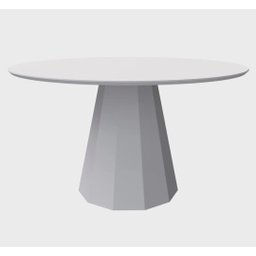 Mesa de Jantar Cone Base  Oitavada 90 cm com Tampo Off/Mel/Off - 2