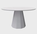 Ver imagem 2 de Mesa de Jantar Cone Base Oitavada 90 cm com Tampo Off/Mel/Off