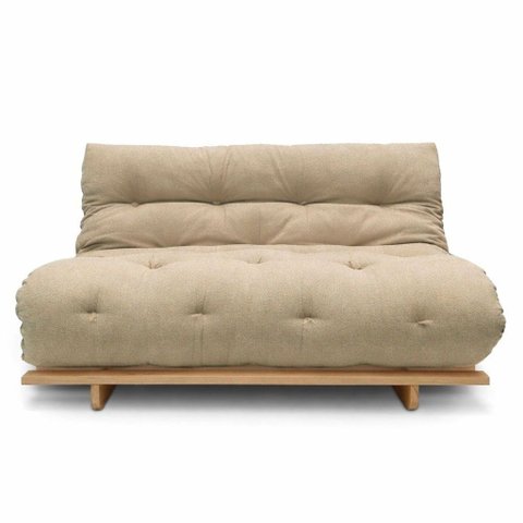 Sofá-Cama Futon Slim S 02 Lugares Cor Areia