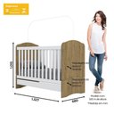 Ver imagem 6 de Berço Mini Cama 3 Em 1 Bala De Menta Henn Rústico Branco Hp