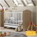 Ver imagem 3 de Berço Mini Cama 3 Em 1 Bala De Menta Henn Rústico Branco Hp