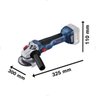 Esmerilhadeira Angular 5" 18v Brushless sem Bateria e Carregador Gws 18v-10 Bosch - 5