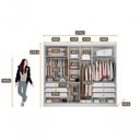 Ver imagem 4 de Guarda Roupa Casal 100% Mdf 6 Portas 6 Gavetas - Livorno-branco - Móveis Novo Horizonte