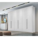 Ver imagem 1 de Guarda Roupa Casal 100% Mdf 6 Portas 6 Gavetas - Livorno-branco - Móveis Novo Horizonte