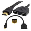 Ver imagem 1 de Cabo Adaptador Duplicador Hdmi 2x1 Splitter