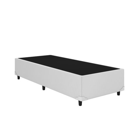 Base Box Solteiro 88x188x38 Corino Branco