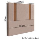 Ver imagem 4 de Cabeceira Solteiro 88 cm Veron Veludo Rose Soon
