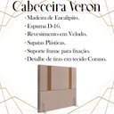 Ver imagem 3 de Cabeceira Solteiro 88 cm Veron Veludo Rose Soon