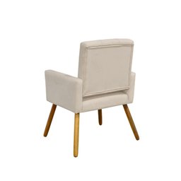 Poltrona Cadeira Camila Clinica Escritório Recepção Consultório Bege - Dl Decor - 4