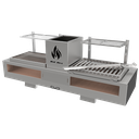 Ver imagem 1 de Churrasqueira Hotbox Parrilla Dupla Grelha Argentina + Uruguaia - Bancada