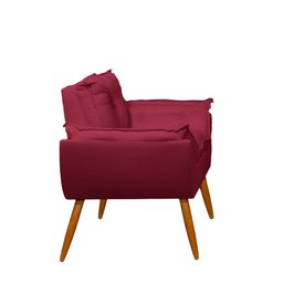 Kit 2 Poltronas Decorativa Amamentação Cadeira Reforçada Cor:marsala - 4