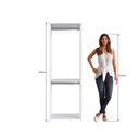 Ver imagem 4 de Estante Closet para Quarto com 2 Cabideiros em Aço 1,83 M Cor:branco