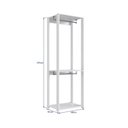 Ver imagem 3 de Estante Closet para Quarto com 2 Cabideiros em Aço 1,83 M Cor:branco