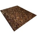 Ver imagem 2 de Tapete de Couro Castanho 2,00x2,50 sem Bordas Peças 03x09cm