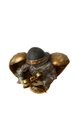 Ver imagem 3 de Escultura Anjo Harpa Dourado Resina 30cm