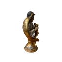Ver imagem 5 de Escultura Anjo Harpa Dourado Resina 30cm