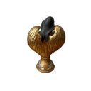Ver imagem 4 de Escultura Anjo Harpa Dourado Resina 30cm