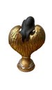 Ver imagem 4 de Escultura Anjo Harpa Dourado Resina 30cm