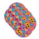 Ver imagem 2 de Kit Sousplat Patchwork Girassol Nsw 8 Peças com Base