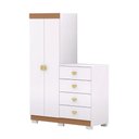 Ver imagem 2 de Cômoda Roupeiro 4 Gavetas Gerórgia Branco Camarim