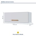 Ver imagem 3 de Armário Aéreo 1 Porta Geladeira Atenas